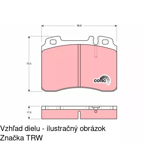 Brzdové dosky POLCAR S70-1360 - obr. 3