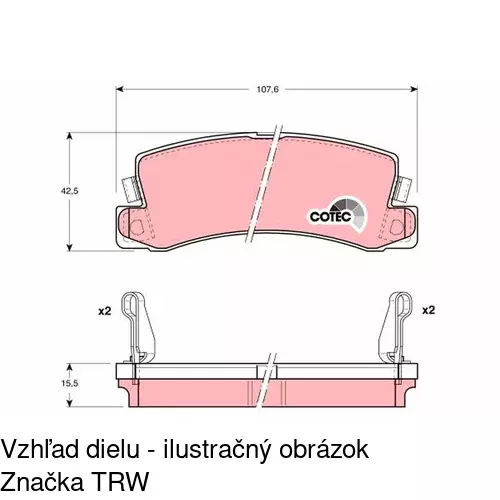 Brzdové dosky POLCAR S70-1363 - obr. 1