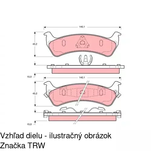 Brzdové dosky POLCAR S70-1434 - obr. 2