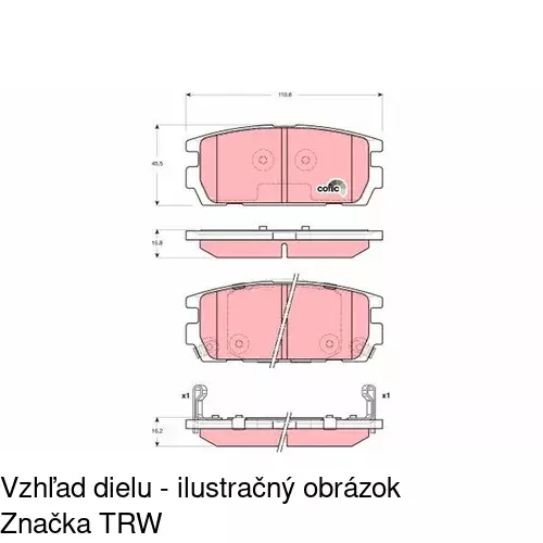 Brzdové dosky POLCAR S70-1464