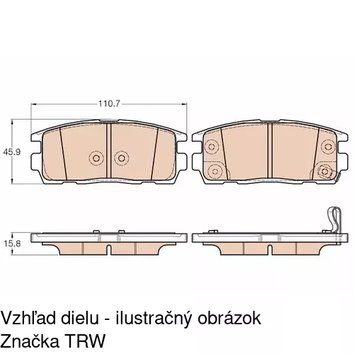 Brzdové dosky POLCAR S70-1501 - obr. 4