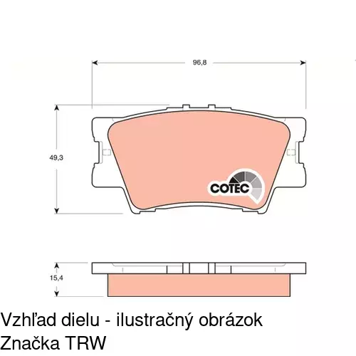 Brzdové dosky POLCAR S70-1524 - obr. 2