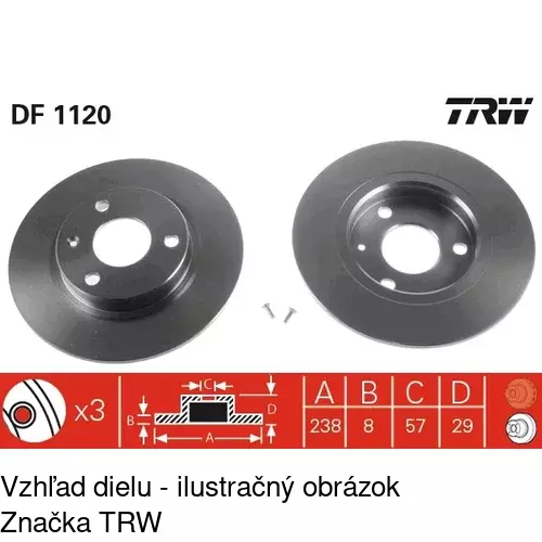 Brzdový kotúč POLCAR S71-0022 - obr. 1