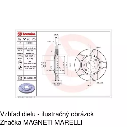 Brzdový kotúč POLCAR S71-0030 - obr. 2