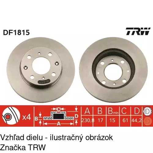 Brzdový kotúč POLCAR S71-0057 - obr. 1