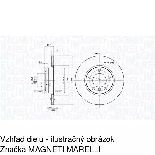 Brzdový kotúč POLCAR S71-0070S - obr. 3