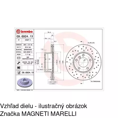 Brzdový kotúč POLCAR S71-0093 - obr. 5