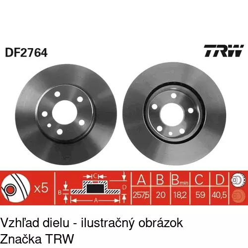 Brzdový kotúč POLCAR S71-0234 - obr. 5