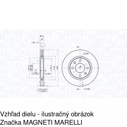 Brzdový kotúč POLCAR S71-0251