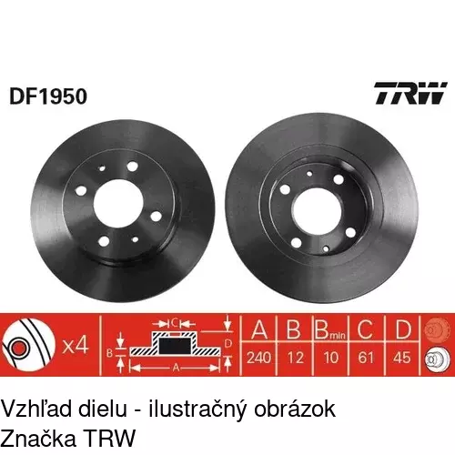 Brzdový kotúč POLCAR S71-0274 - obr. 1