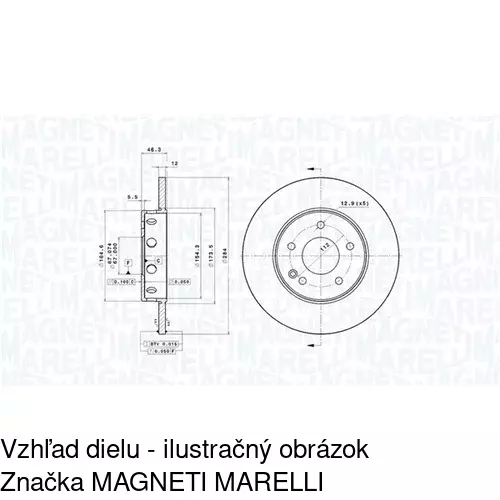 Brzdový kotúč POLCAR S71-0275