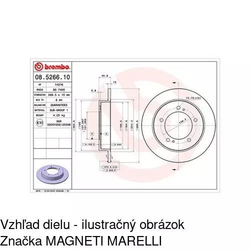 Brzdový kotúč POLCAR S71-0345 - obr. 4