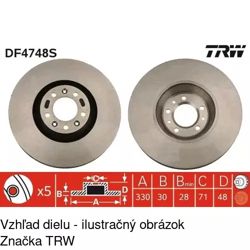 Brzdový kotúč POLCAR S71-0413 - obr. 2