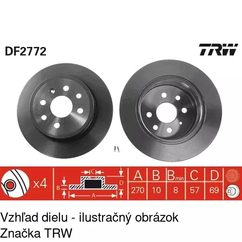 Brzdový kotúč POLCAR S71-1089 - obr. 1