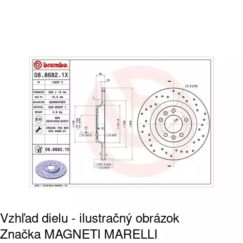 Brzdový kotúč POLCAR S71-1149 - obr. 5