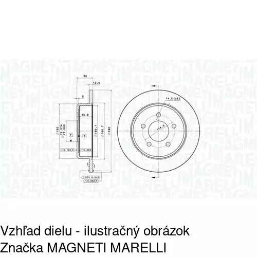 Brzdový kotúč POLCAR S71-1172 - obr. 3