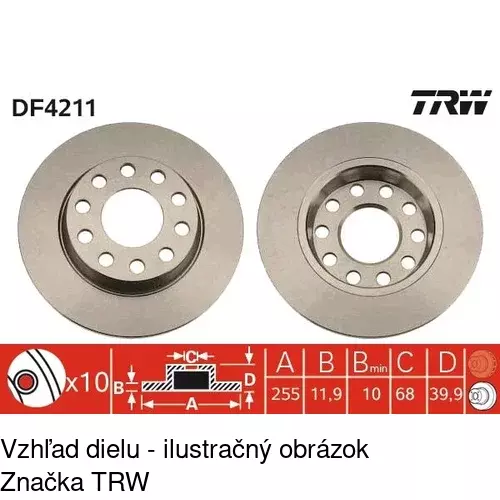 Brzdový kotúč POLCAR S71-1319 - obr. 4