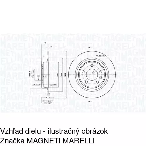 Brzdový kotúč POLCAR S71-2347