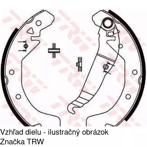 Brzdové čeľuste POLCAR S72-1014 - obr. 2