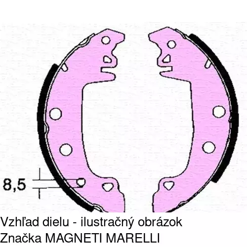 Brzdové čeľuste POLCAR S72-1088 - obr. 1