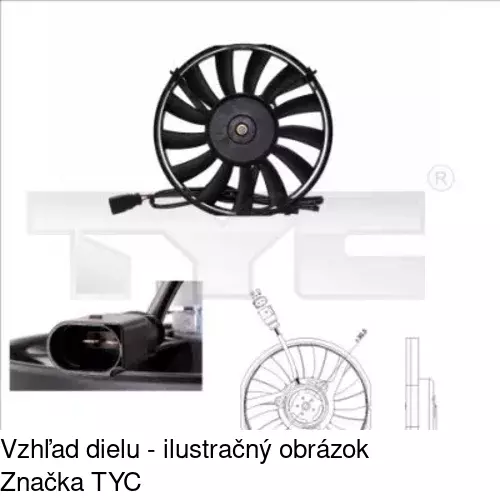 Ventilátory chladičov POLCAR 132423W1