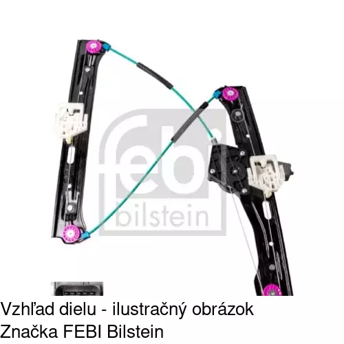 Elektrický mechanizmus okna dverí POLCAR 20C1PSE2E - obr. 4