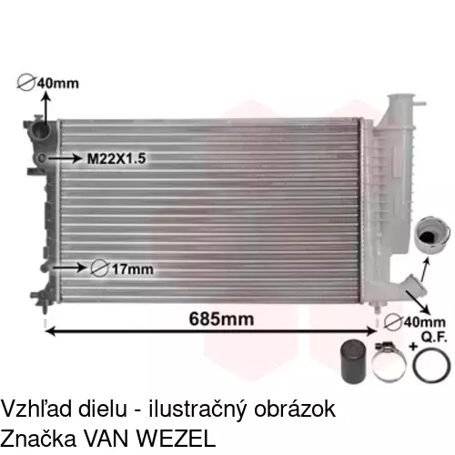 Chladiče vody POLCAR 232608A9 - obr. 2