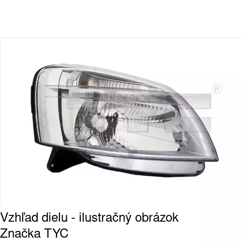 Hlavný reflektor 235110-T /POLCAR/