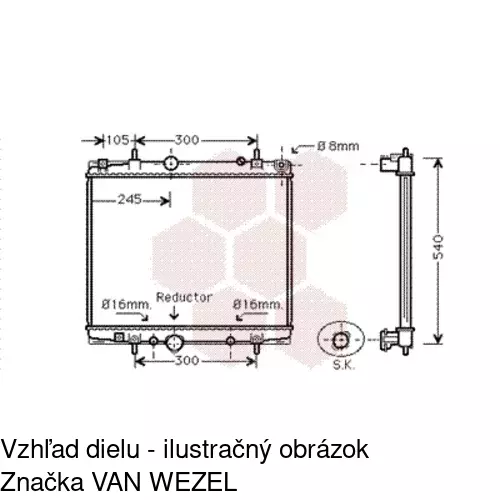 Chladiče vody POLCAR 238108-1 - obr. 1