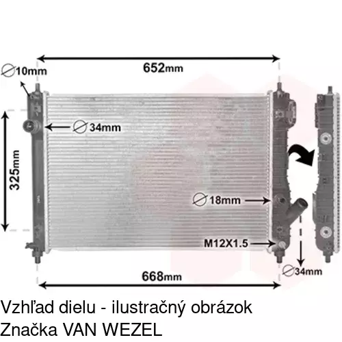 Chladiče vody POLCAR 2515083K - obr. 2