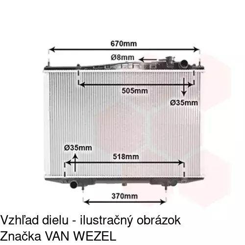 Chladiče vody POLCAR 279608-3 - obr. 2