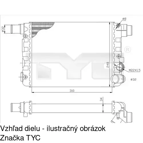 Chladiče vody POLCAR 300108-1