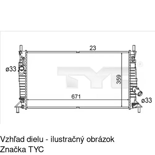 Chladiče vody POLCAR 3202081K