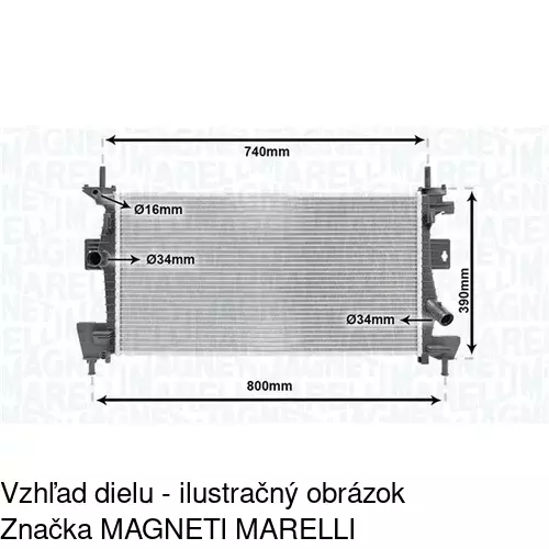 Chladiče vody POLCAR 32M108-1