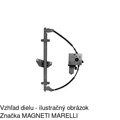 Mechanizmus sťahovania okna elektrický bez motora POLCAR 4005PSG4