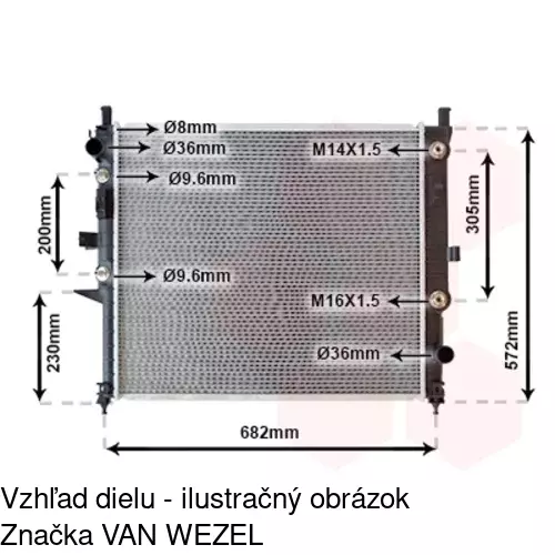 Chladiče vody POLCAR 504408-1 - obr. 2