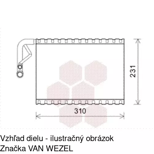 Výparník klimatizácie POLCAR 5070P8-1 - obr. 1