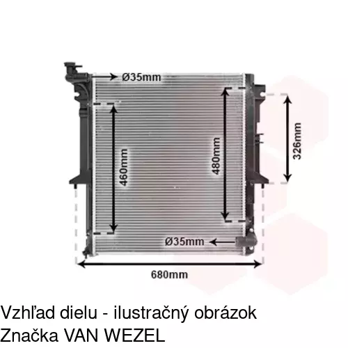 Chladiče vody POLCAR 527908-3 - obr. 1