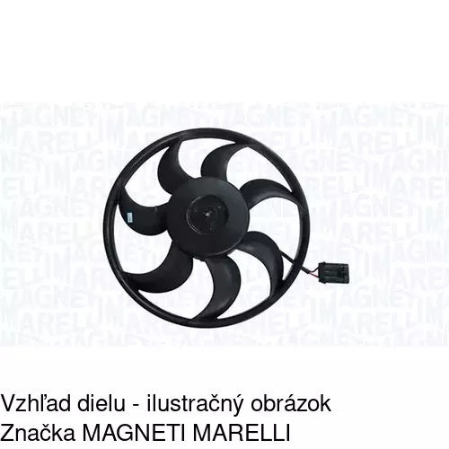 Ventilátor bez krytu / podpery POLCAR 550923U6