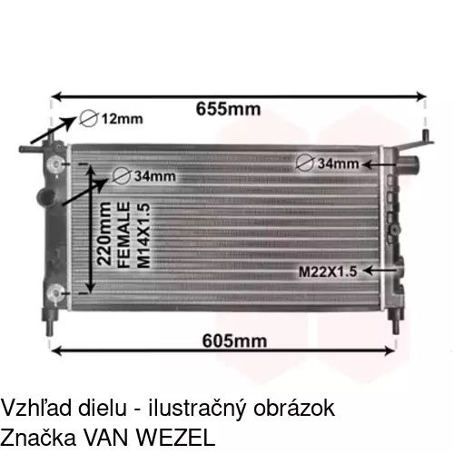 Chladiče vody POLCAR 555508-8 - obr. 4