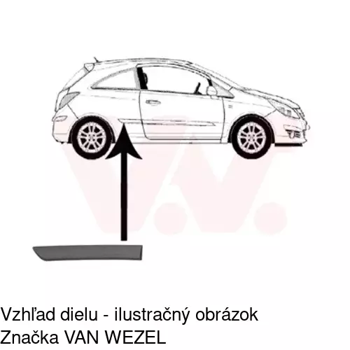 Lišta dverí 55580052 /POLCAR/