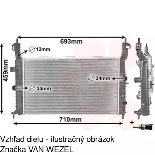 Chladiče vody POLCAR 555908-8 - obr. 1