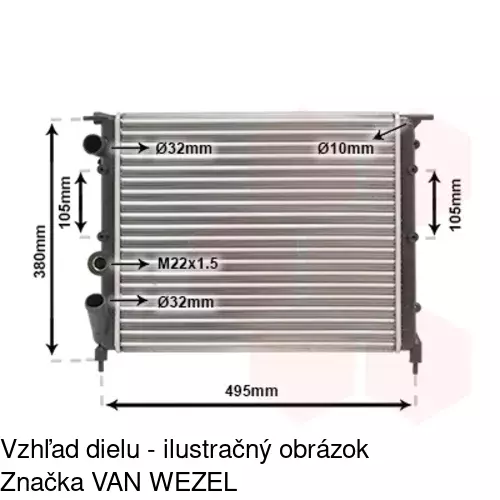 Chladiče vody POLCAR 600608A4 - obr. 2