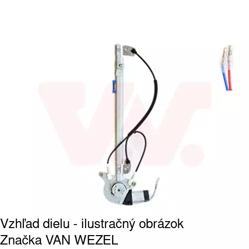 Elektrický mechanizmus okna dverí POLCAR 6037PSE7