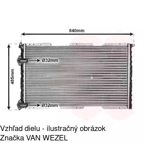 Chladiče vody POLCAR 604108A1 - obr. 2