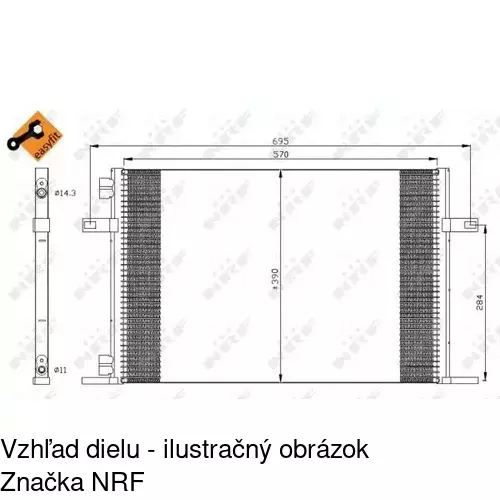 Chladiče klimatizácie POLCAR 6051K8C1