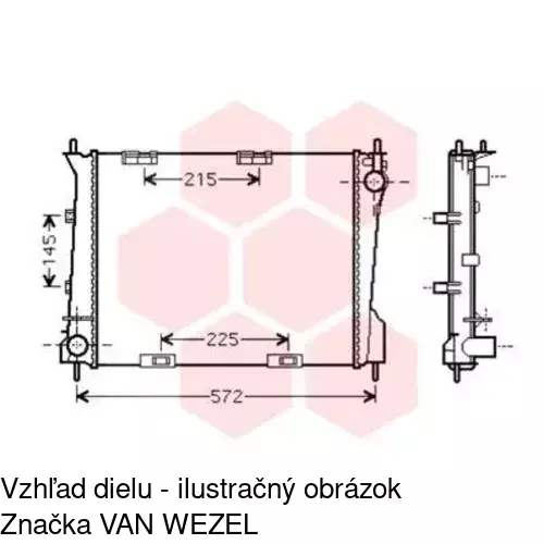 Chladiče vody POLCAR 605508-3 - obr. 1