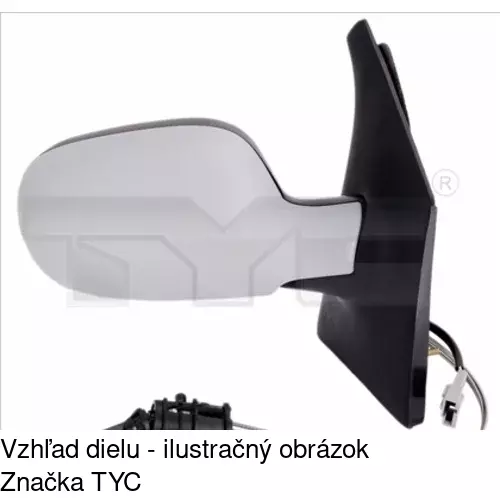 Vonkajšie zrkadlo POLCAR 6059524E