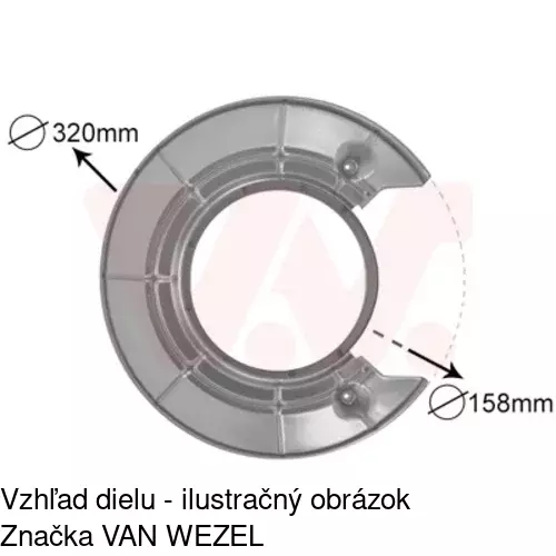 Brzdovy štít POLCAR 6523OT-6 - obr. 1