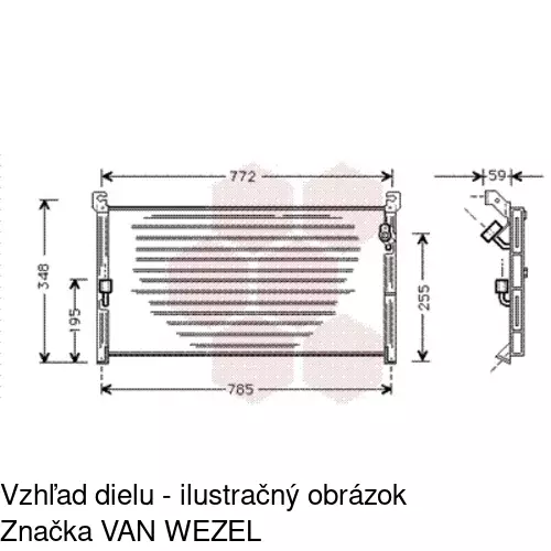 Chladiče klimatizácie POLCAR 8144K8B1 - obr. 1